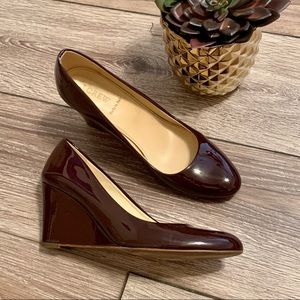 J Crew maroon wedges